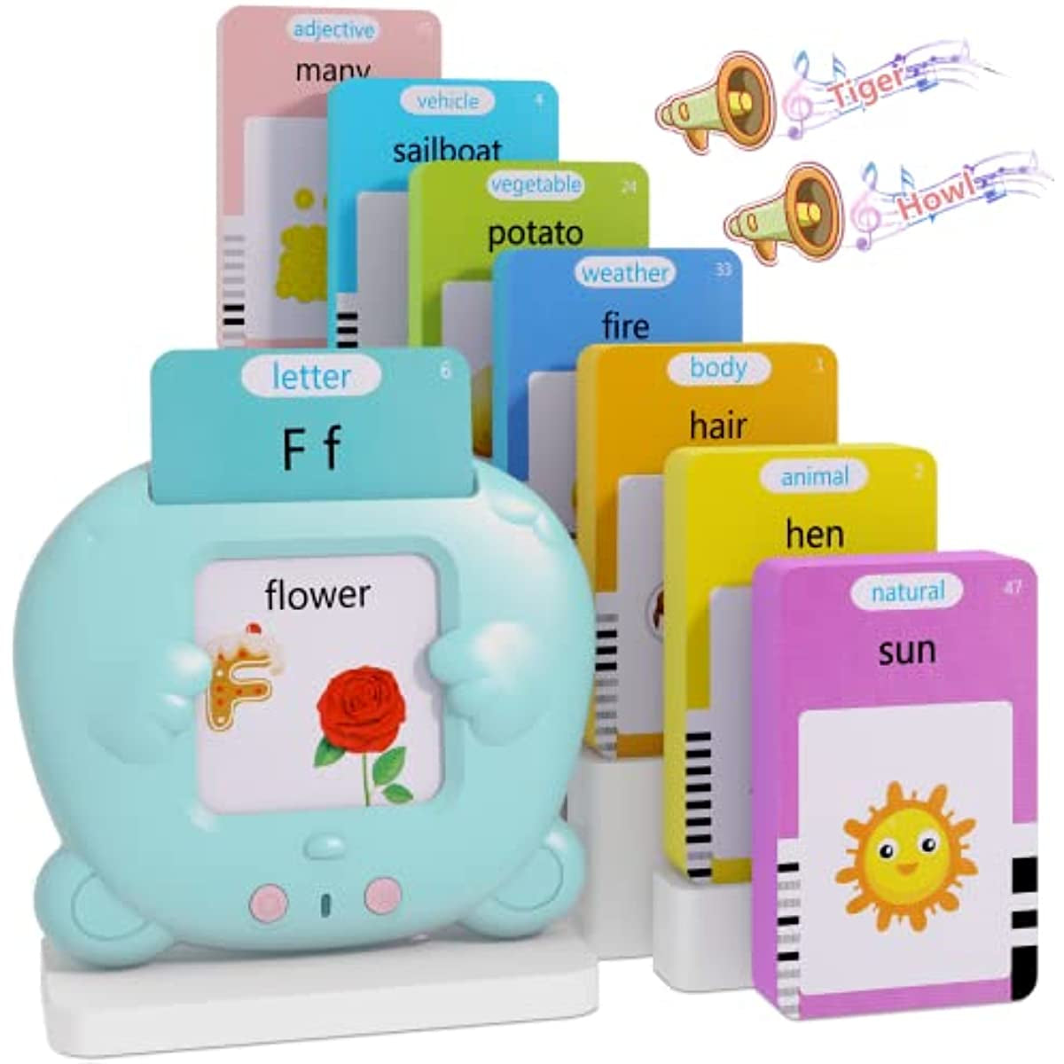 Talking Flash Cards Early Educational Toys Baby Boys Girls Preschool Learning Reading Machine Interactive Gift