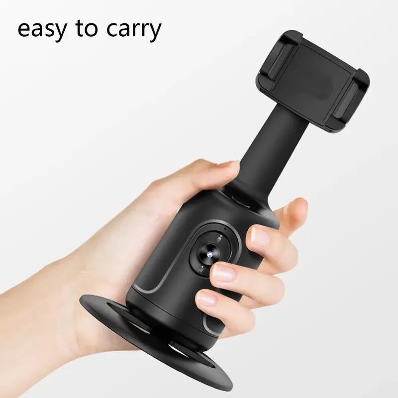 Auto Face Tracking Tripod, No App Required, 360° Rotation Face Body Phone Tracking Tripod Smart Shooting Camera Mount for Live Vlog Streaming Video, Rechargeable Battery